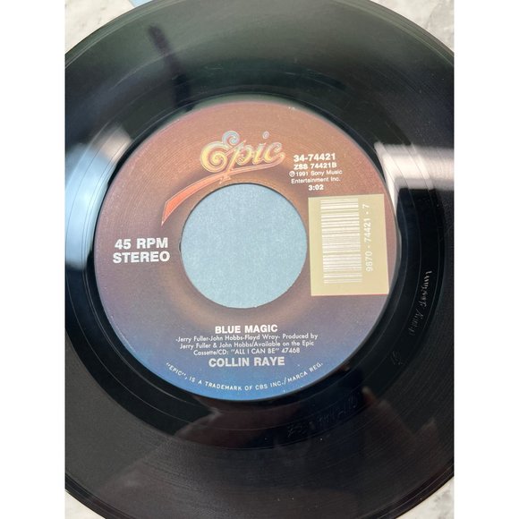 Collin Raye In This Life / Blue Magic 45 Country Epic 34-74421 - Picture 2 of 6